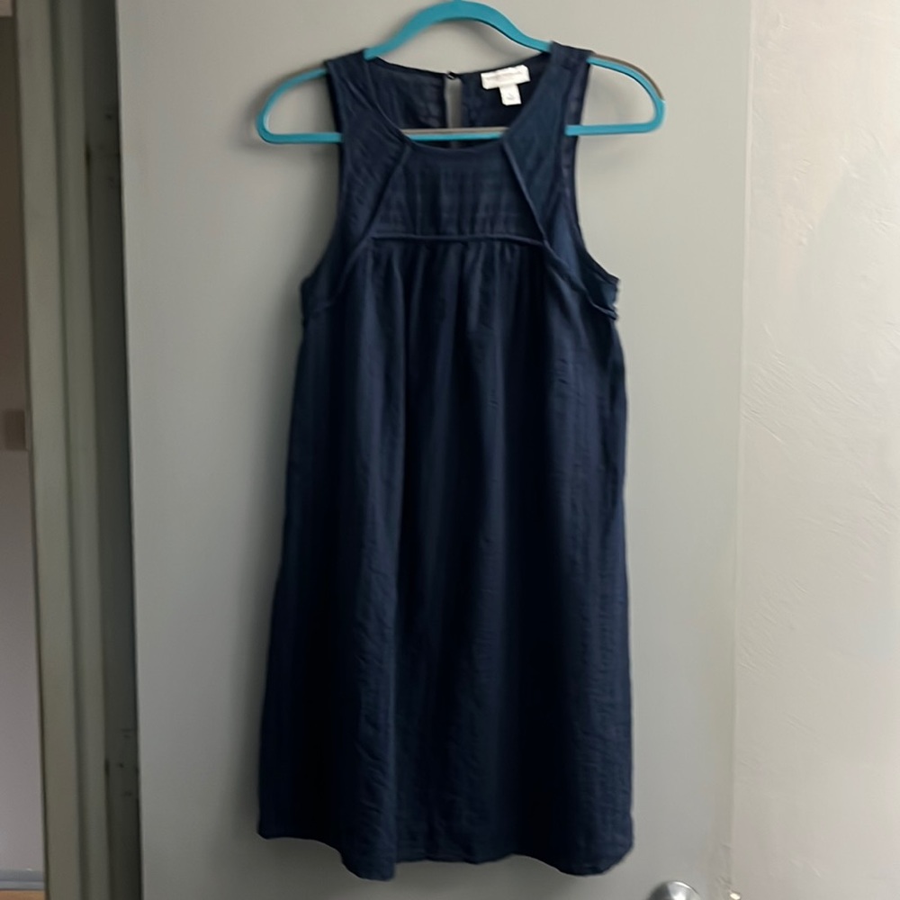 Liz Lange Maternity Dress- Cotton, Sleeves, Tank Style, Keyhole back, Size S